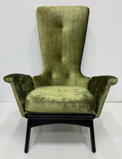 Adrian Pearsall Overscale Mid century 1950s Adrian Pearsall Lounge Chair Newly Upholstered - 4353065
