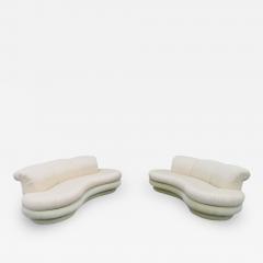 Adrian Pearsall Pair Adrian Pearsall Kidney Shaped Curved Sofa Mid Century Modern - 1171779