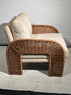 Adrian Pearsall RARE REVIVAL WICKER CLUB CHAIR BY ADRIAN PEARSALL - 2809891