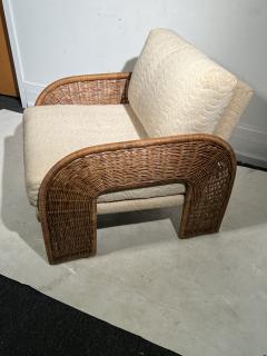 Adrian Pearsall RARE REVIVAL WICKER CLUB CHAIR BY ADRIAN PEARSALL - 2809893