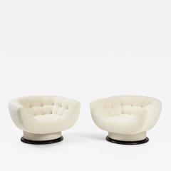 Adrian Pearsall Rare Adrian Pearsall Swivel Lounge Chairs - 2459938
