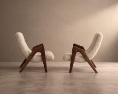 Adrian Pearsall Scoop Lounge Chairs by Adrian Pearsall Model CW 705 C 1950s - 4816976