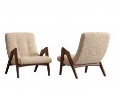 Adrian Pearsall Scoop Lounge Chairs by Adrian Pearsall Model CW 705 C 1950s - 4817369