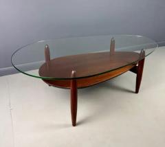 Adrian Pearsall Sculptural Mid Century Teardrop Coffee Table in Walnut by Adrian Pearsall - 3605312
