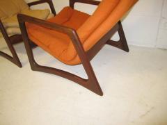 Adrian Pearsall Sculptural Pair of Adrian Pearsall Walnut Lounge Chairs Mid Century Modern - 1316049