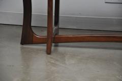 Adrian Pearsall Sculptural Walnut Bench with Cream Upholstery Adrian Pearsall - 700118