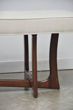 Adrian Pearsall Sculptural Walnut Bench with Cream Upholstery Adrian Pearsall - 700119