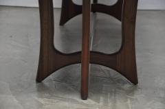 Adrian Pearsall Sculptural Walnut Bench with Cream Upholstery Adrian Pearsall - 700122