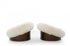 Adrian Pearsall Set of Donut Swivel Lounges in Mongolian Wool by Adrian Pearsall - 1677555