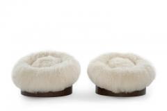 Adrian Pearsall Set of Donut Swivel Lounges in Mongolian Wool by Adrian Pearsall - 1677557