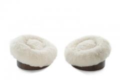 Adrian Pearsall Set of Donut Swivel Lounges in Mongolian Wool by Adrian Pearsall - 1677559