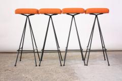 Adrian Pearsall Set of Four Adrian Pearsall 11 Iron Barstools - 470391