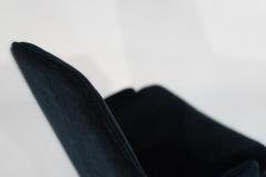 Adrian Pearsall Set of Slipper Chairs by Adrian Pearsall in Navy Mohair 1950s - 2053440