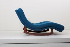 Adrian Pearsall Signed Adrian Pearsall Rocking Chaise in Kvadrat Fabric - 731957