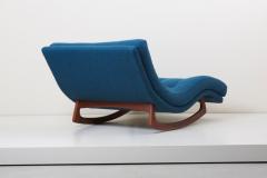 Adrian Pearsall Signed Adrian Pearsall Rocking Chaise in Kvadrat Fabric - 731958