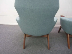 Adrian Pearsall Spectacular Pair of Adrian Pearsall High Back Chairs Mid Century Danish Modern - 3093652