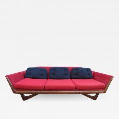 Adrian Pearsall Stylish Adrian Pearsall Style Sculptural Walnut Sofa Midcentury - 1407308