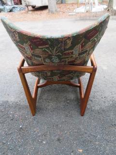Adrian Pearsall Stylish Pair Adrian Pearsall Unique Wing Back Chair Sculpted Walnut Midcentury - 1296214