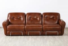 Adriano Piazzesi Adriano Piazzessi Italian 1970s Leather Tufted Sofa - 2636132