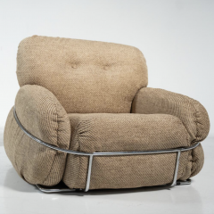 Adriano Piazzesi Mid Century Modern Pair of Okay Armchairs by Adriano Piazzesi 1960s - 3962350