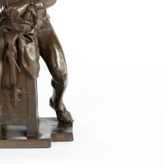 Adrien Etienne Gaudez Cast Bronze Sculpture Of A Bladesmith Signed Gaudez French Circa 1885  - 2728794