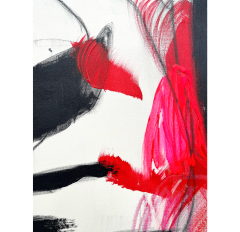 Adrienn Krahl Red Monologue Abstract painting 2023 - 3978307