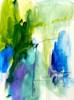 Adrienn Krahl Vertical garden 2 Abstract Painting 2021 - 3978143