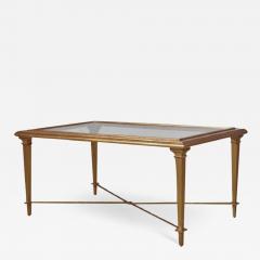 Aer Deco Style Gilt Metal Coffee Cocktail Table - 2678666