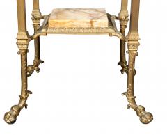 Aesthetic Brass And Onyx Plant Stand - 4723280