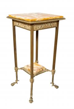 Aesthetic Brass And Onyx Plant Stand - 4723286