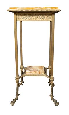 Aesthetic Brass And Onyx Plant Stand - 4723337