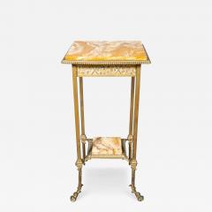 Aesthetic Brass And Onyx Plant Stand - 4728453