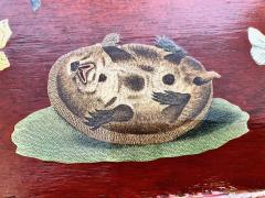 Aesthetic Movement Bamboo Decoupage Table - 2573258