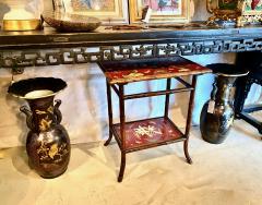 Aesthetic Movement Bamboo Decoupage Table - 2573261