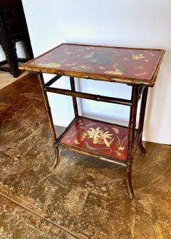 Aesthetic Movement Bamboo Decoupage Table - 2573262