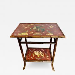 Aesthetic Movement Bamboo Decoupage Table - 2575076