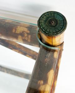 Aesthetic Movement English Tortoise Burnt Bamboo Hall Stand 1880s - 4375488