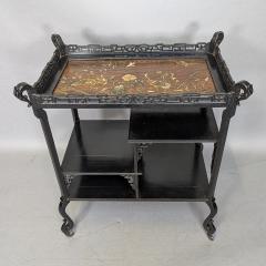 Aesthetic Movement Japanese Tea Trolley with River Scene Decoration - 4192540