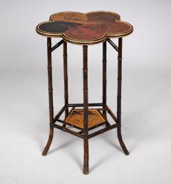 Aesthetic Movement Scalloped Top Faux Bamboo Table - 4307635