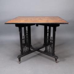 Aesthetic Movement Scissor Action Drop Leaf Side Table Made From Hungarian Ash - 4192546