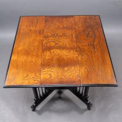 Aesthetic Movement Scissor Action Drop Leaf Side Table Made From Hungarian Ash - 4192547