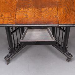 Aesthetic Movement Scissor Action Drop Leaf Side Table Made From Hungarian Ash - 4192548