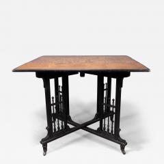 Aesthetic Movement Scissor Action Drop Leaf Side Table Made From Hungarian Ash - 4234501