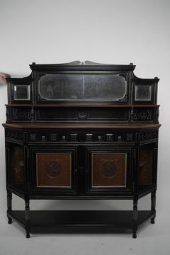 Aesthetic Movement Side Cabinet with Carved panels of Putti Putti playing music  - 4192552