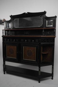 Aesthetic Movement Side Cabinet with Carved panels of Putti Putti playing music  - 4192553