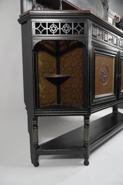 Aesthetic Movement Side Cabinet with Carved panels of Putti Putti playing music  - 4192554