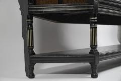 Aesthetic Movement Side Cabinet with Carved panels of Putti Putti playing music  - 4192557