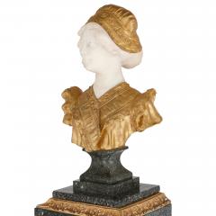 Affortunato Gory French gilt bronze and marble bust sculpture by Gory - 4187154