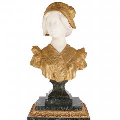Affortunato Gory French gilt bronze and marble bust sculpture by Gory - 4187156
