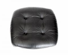 Afra Tobia Scarpa AFRA AND TOBIA SCARPA SORIANA BLACK LEATHER FOOTSTOOL OTTOMAN FOR CASSINA - 3219036